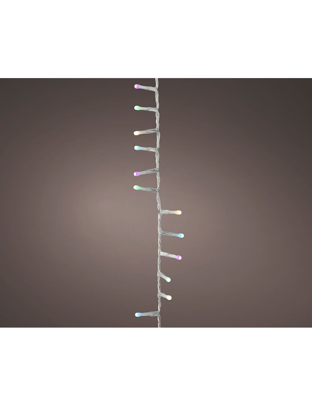 Guirnalda multifunción, uso exterior, basic, multicolor, cable transparente, 500 leds, 16 m