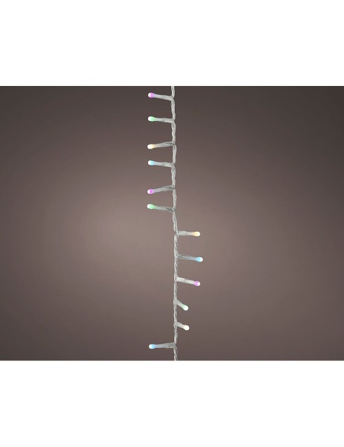 Guirnalda multifunción, uso exterior, basic, multicolor, cable transparente, 500 leds, 16 m