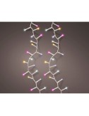 Guirnalda multifunción, uso exterior, basic, multicolor rosa, cable transparente, 500 leds, 16 m