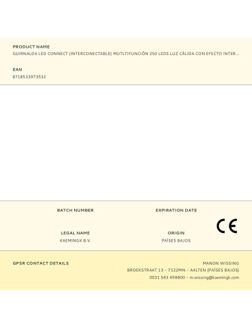 Guirnalda led connect (interconectable) mutltifunción 250 leds luz cálida con efecto intermitente exterior verde 18,7 m