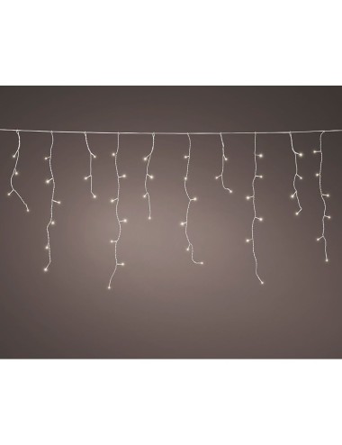 Cortina multifunción, exterior, interconectable, forma de carámbano, luz cálida, 250 leds, 7,35 m