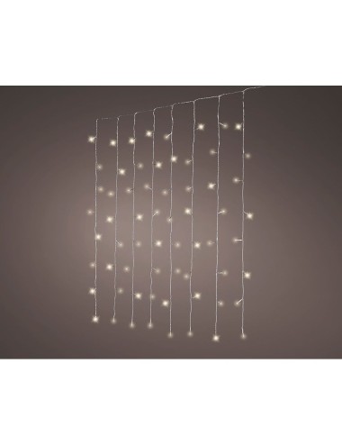 Cortina led multifunción interconectable, luz blanca cálida, 200 leds, 1,5 x 2 m