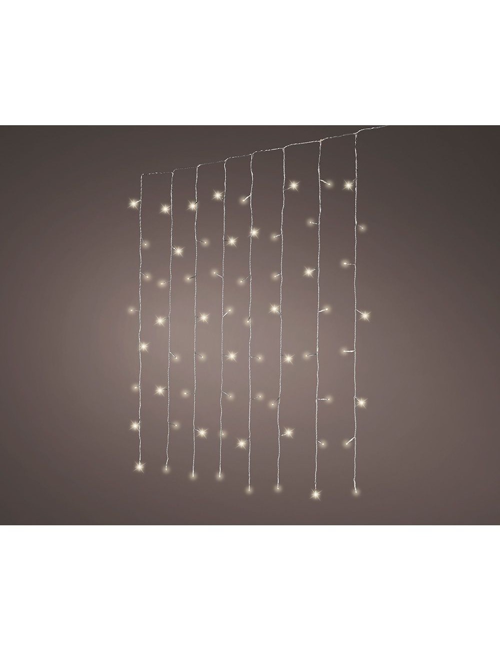 Cortina led multifunción interconectable, luz blanca cálida, 200 leds, 1,5 x 2 m