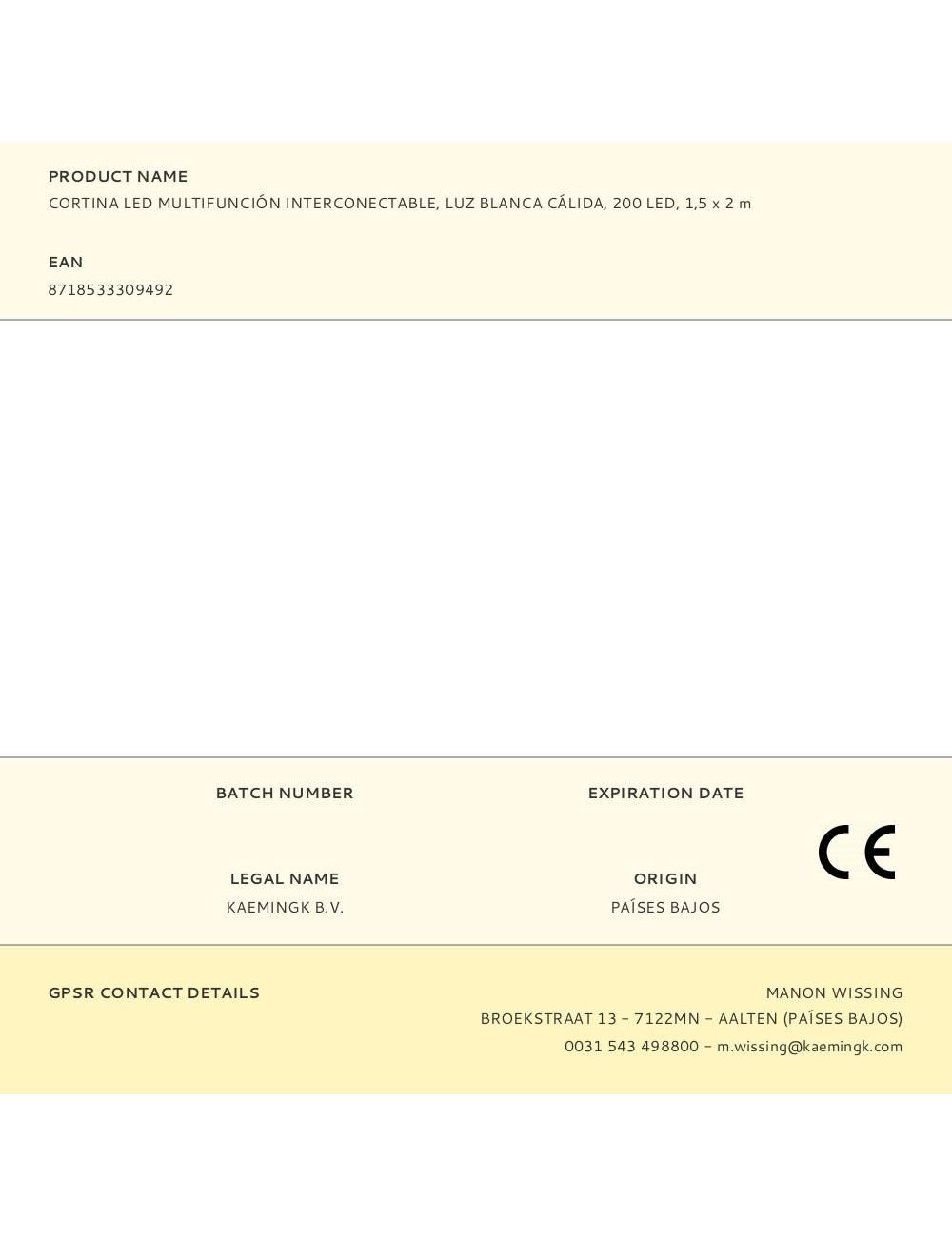 Cortina led multifunción interconectable, luz blanca cálida, 200 leds, 1,5 x 2 m