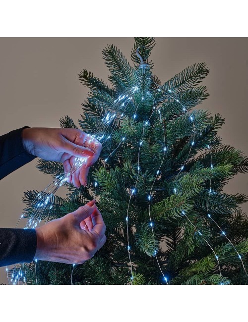 Guirnalda micro led exterior para arbol blanco frío 1,8 m