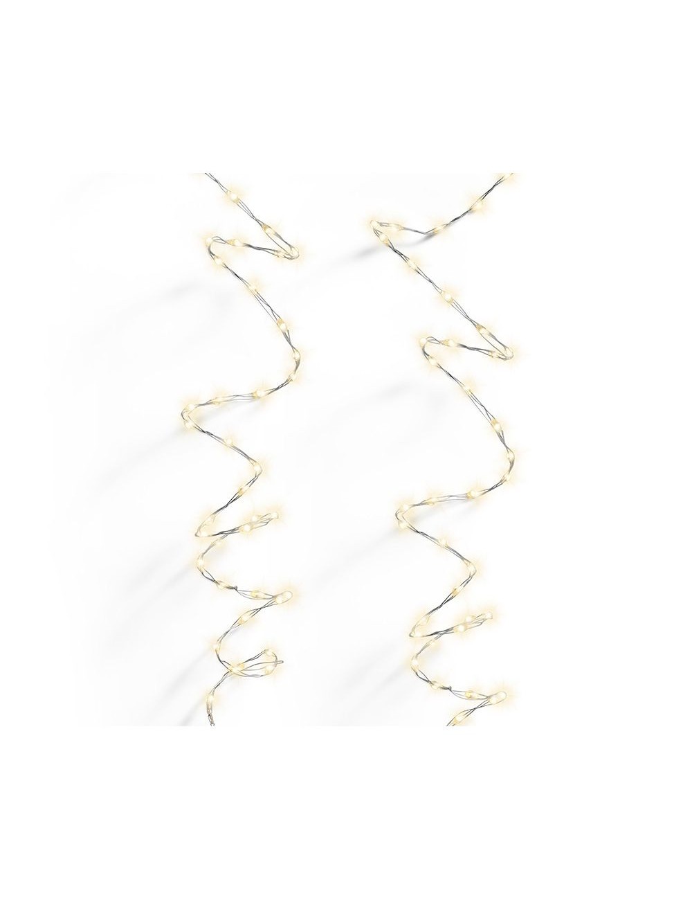 Guirnalda micro led 378 leds luz cálida exterior cable alambre plateado 6 m