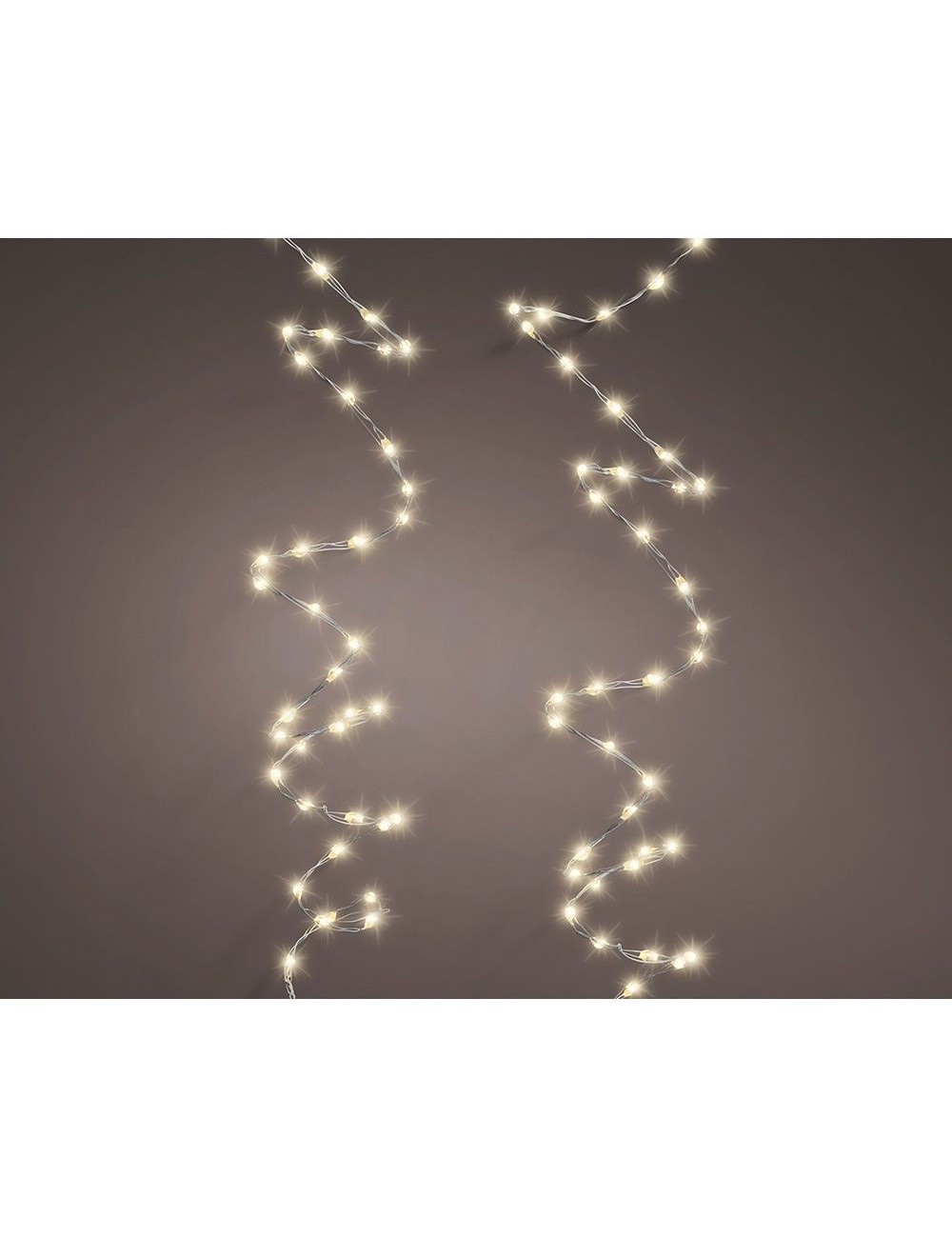 Guirnalda micro led 378 leds luz cálida exterior cable alambre plateado 6 m