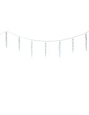 Cortina led carámbanos 60 leds, luz fría, exterior, 3,6 m