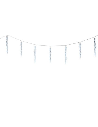 Cortina led carámbanos 60 leds, luz fría, exterior, 3,6 m