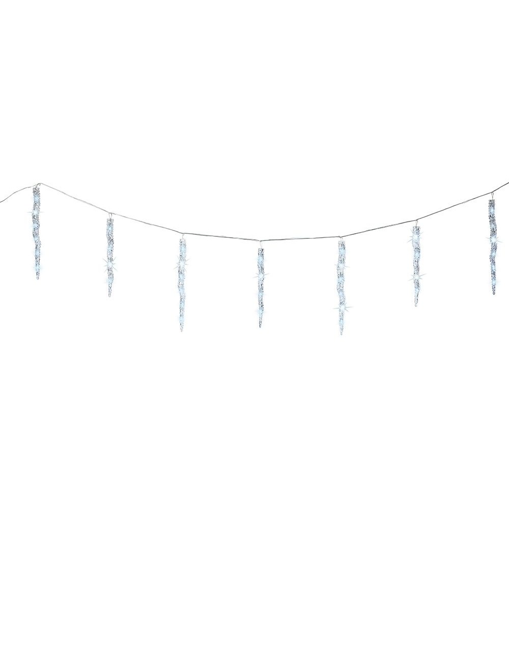 Cortina led carámbanos 60 leds, luz fría, exterior, 3,6 m