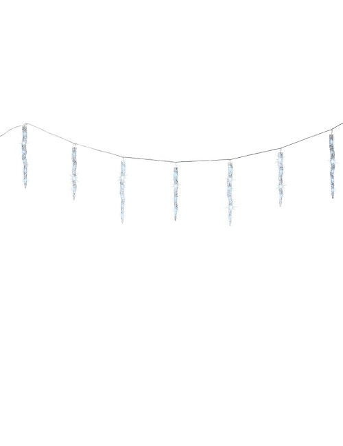 Cortina led carámbanos 60 leds, luz fría, exterior, 3,6 m