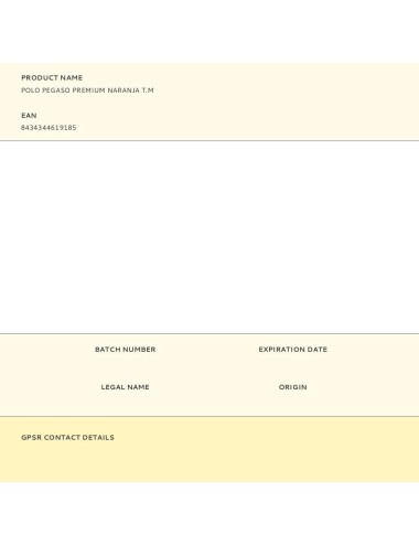 Polo pegaso premium naranja t.m