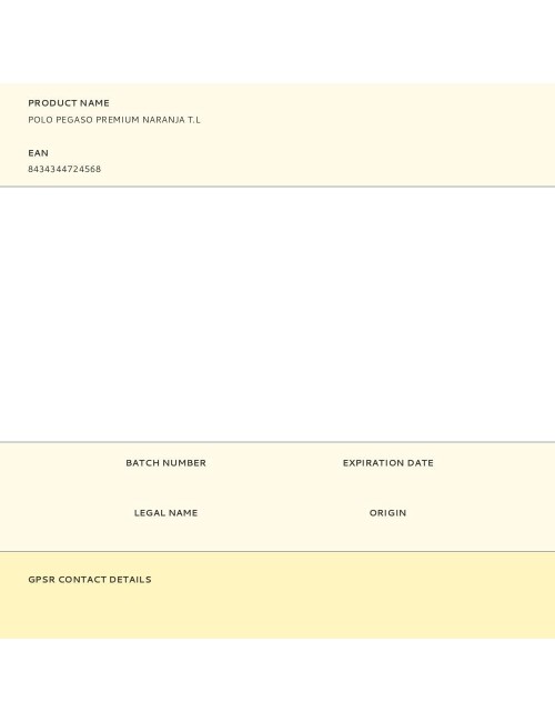 Polo pegaso premium naranja t.l