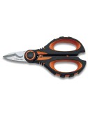 Tijera electricista multifunción de acero inoxidable con funda, 16 cm