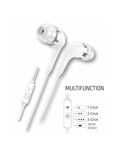 Auriculares hop con conector usb-c blancos