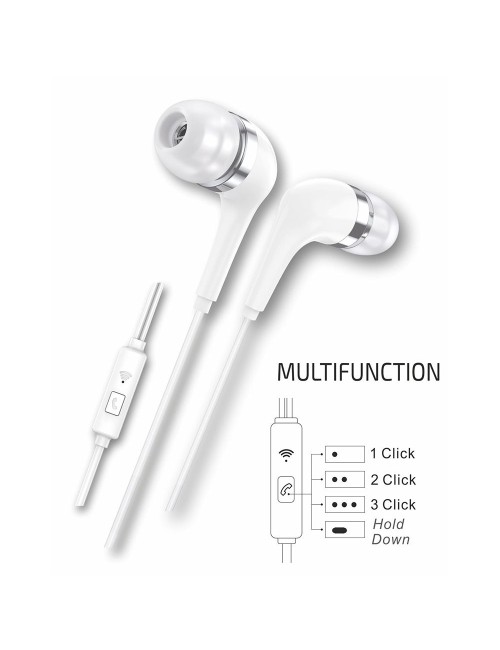 Auriculares hop con conector usb-c blancos