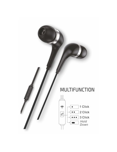 Auriculares hop con conector usb-c negros