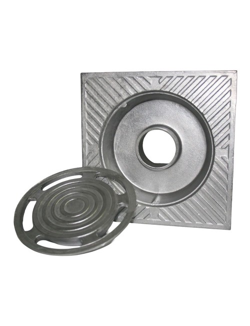 Sumidero de patio de aluminio, classic, 30 x 30 cm