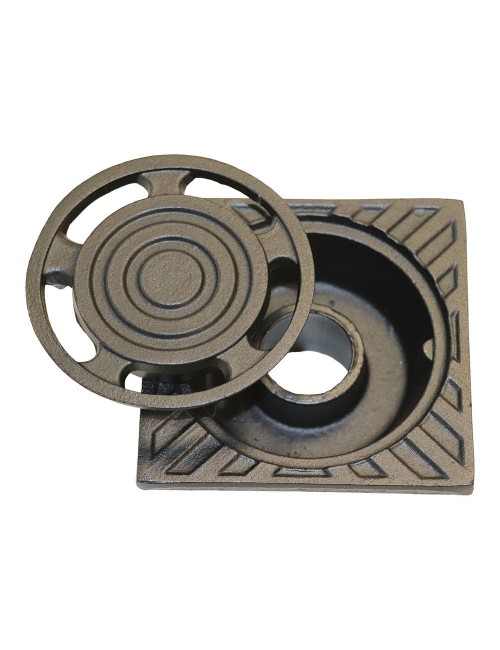 Sumidero de patio, aluminio antracita, executive, 20 x 20 cm