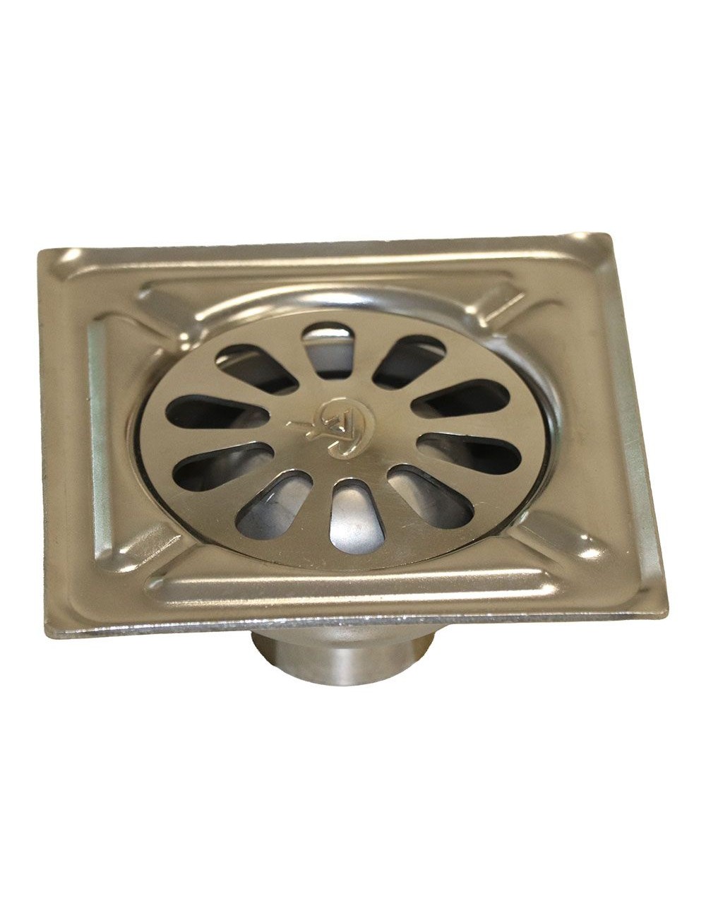 Sumidero de patio, acero inoxidable, marine, 10 x 10 cm