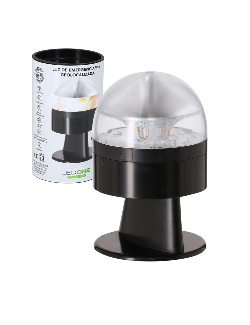Baliza v16 de emergencia homologada conectada geolocalizable con dgt 3.0 pf erum vial negra, sin ean individual