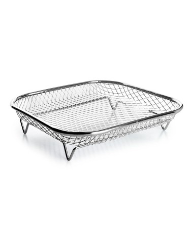 Cestillo cuadrado para freidora de aire, 19,50 x 19,50 x 4,50 cm