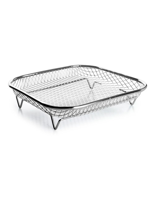 Cestillo cuadrado para freidora de aire, 19,50 x 19,50 x 4,50 cm