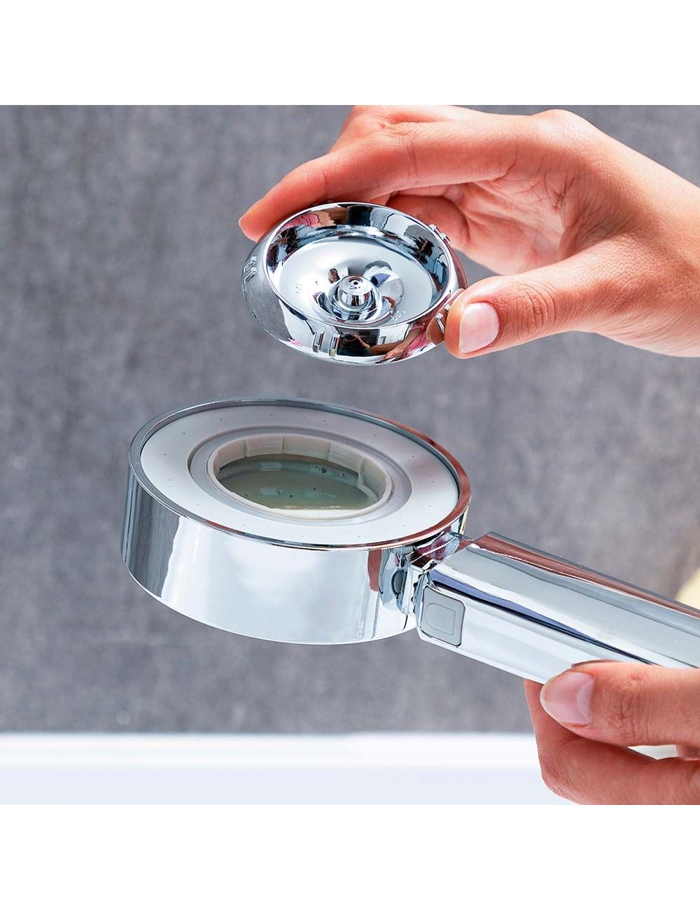 Mango de ducha doble con dispensador 3 en 1 xawara