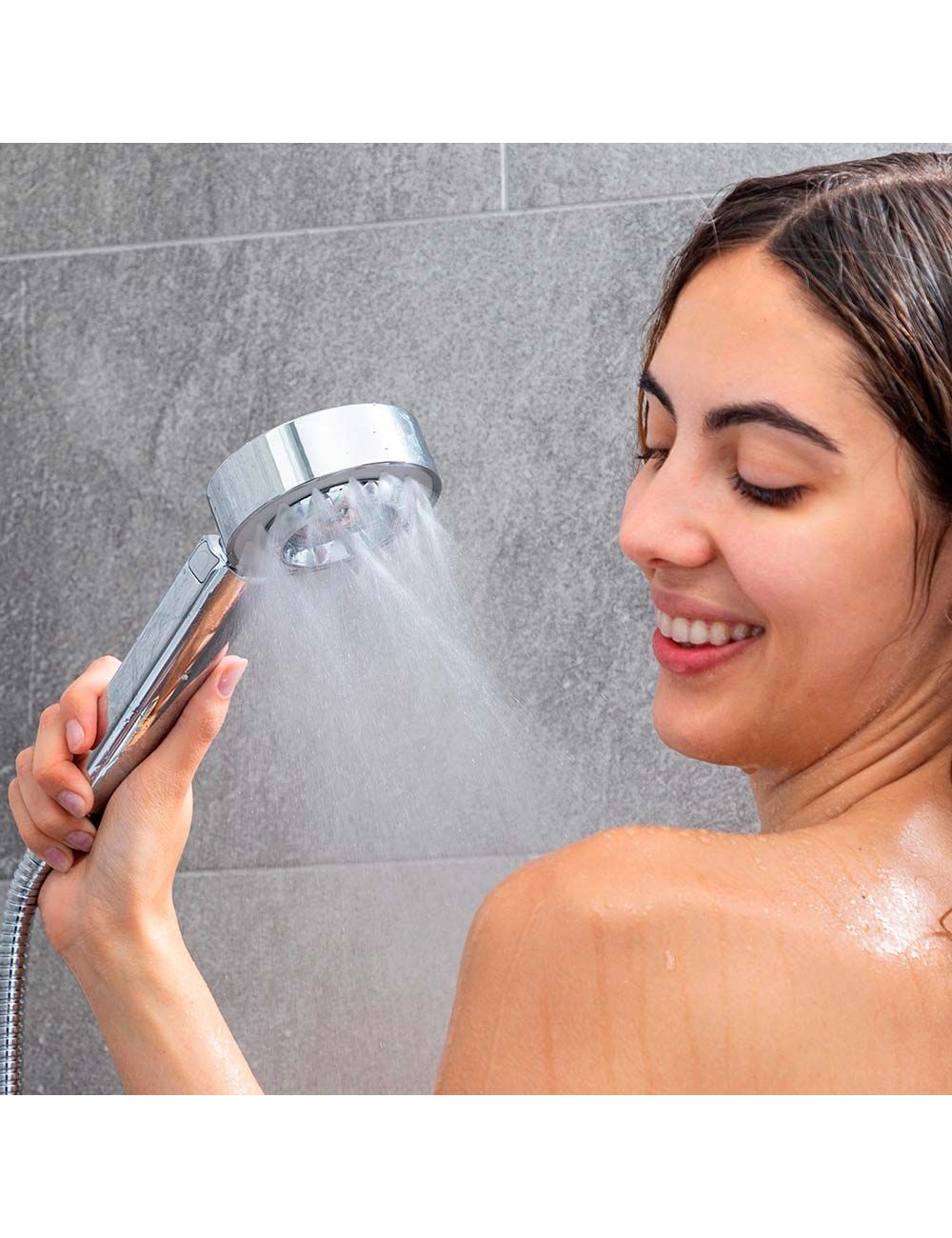 Mango de ducha doble con dispensador 3 en 1 xawara