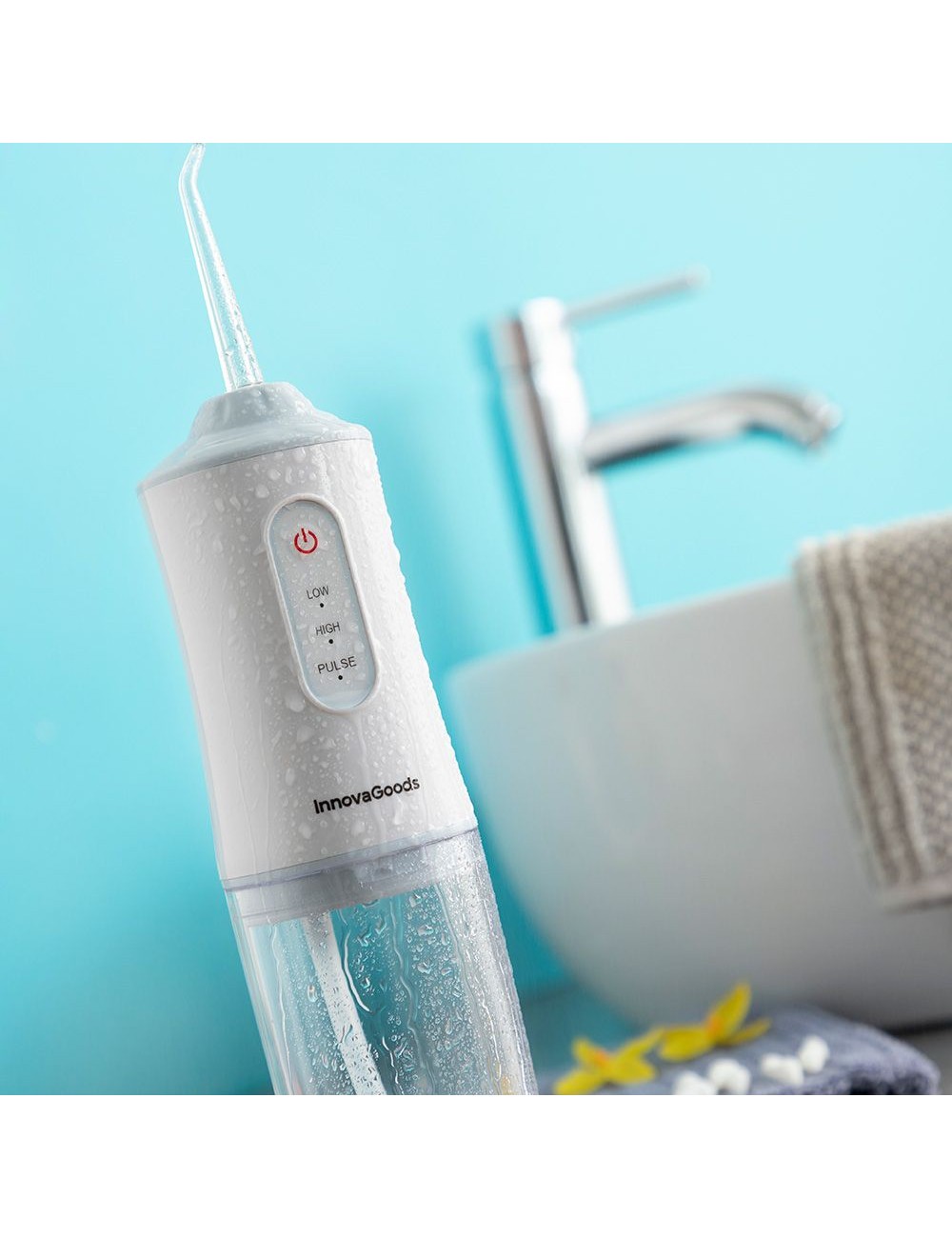 Irrigador dental recargable portátil, denter, 4 w, 6 x 6 x 21 cm