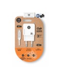 Cargador rápido gan 20 w + cable usb-c blanco