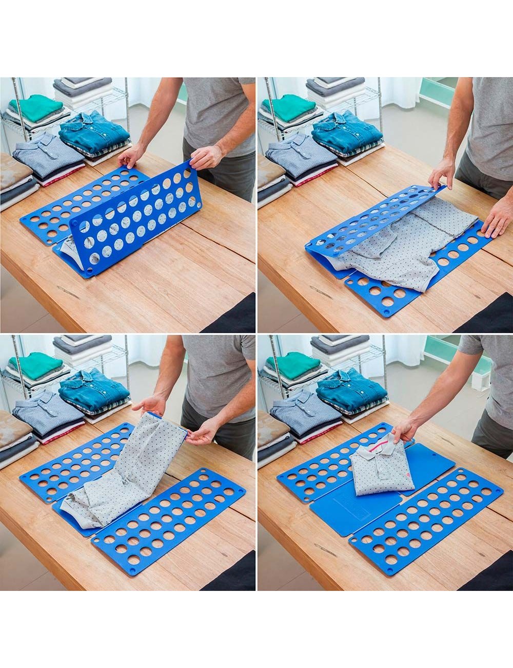 Doblador de ropa, 22,5 x 59 x 1,5 cm