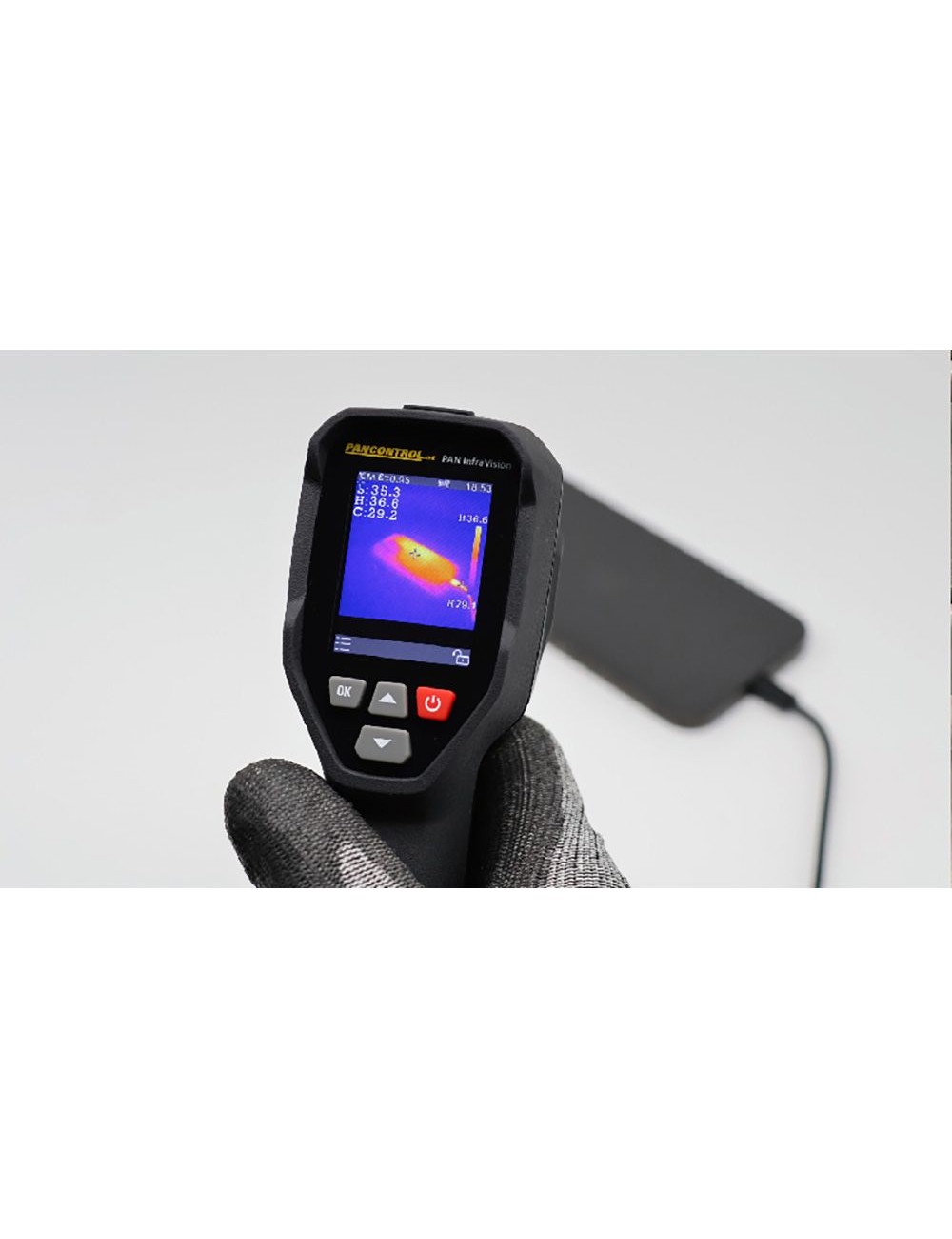 Cámara térmica infrarroja, 5,5 x 8 x 18 cm