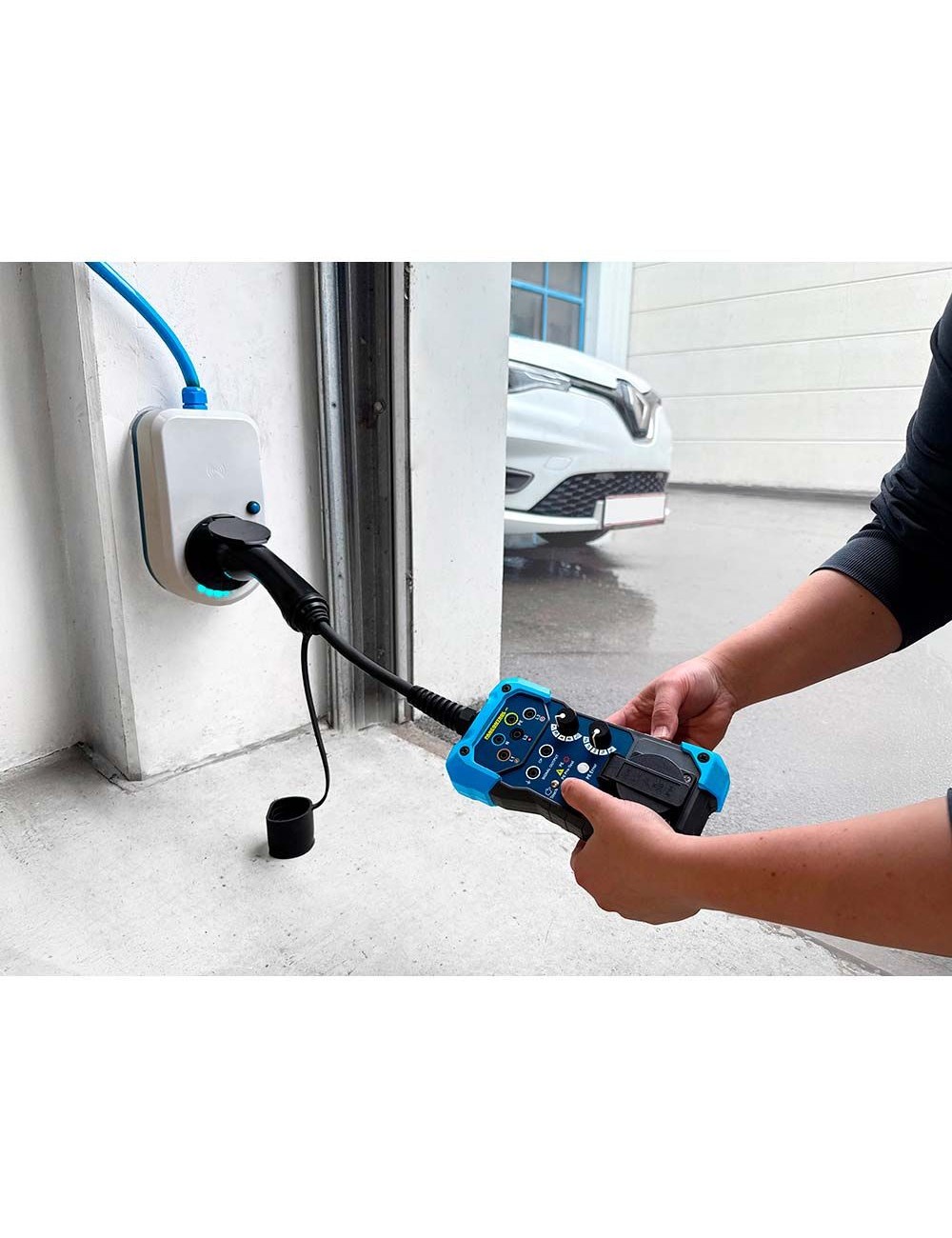 Adaptador de prueba para estaciones wallbox tipo 2, carga ac