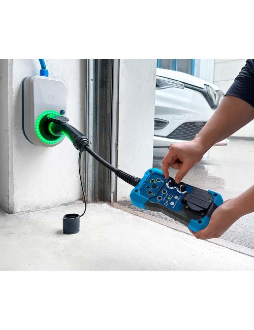 Adaptador de prueba para estaciones wallbox tipo 2, carga ac