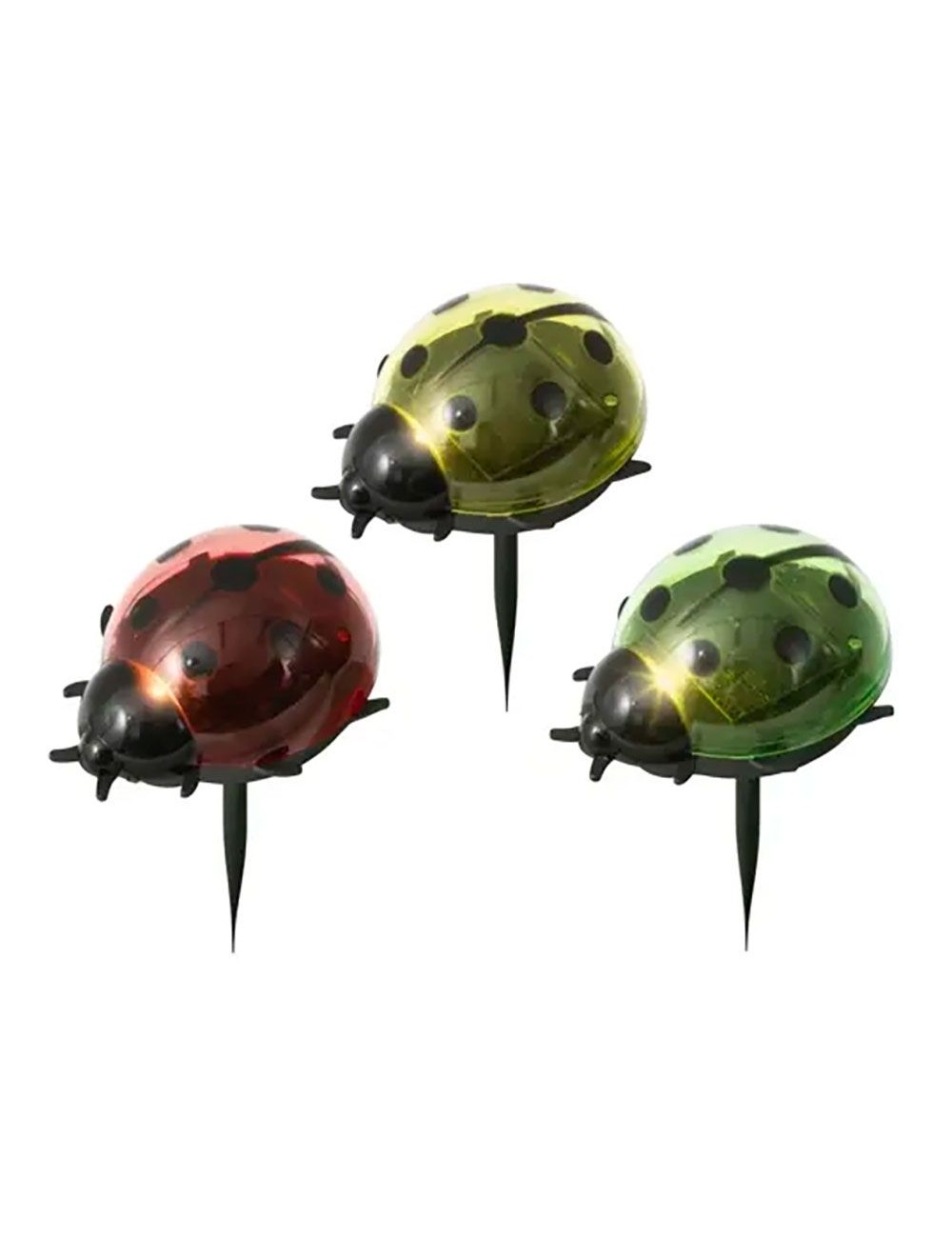 Estaca solar mariquita, colores surtidos, ø8 x 14 cm