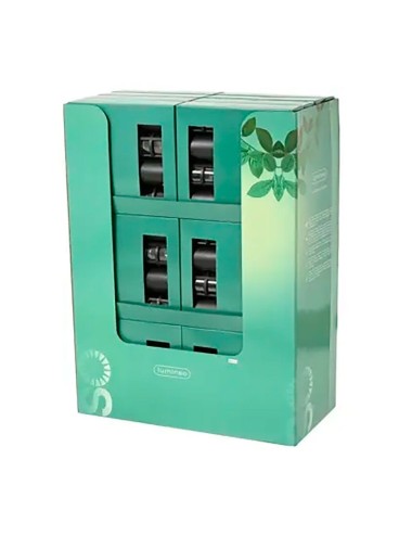 Estaca solar negra 1 led, 3 im, función fija, set de 4 uds