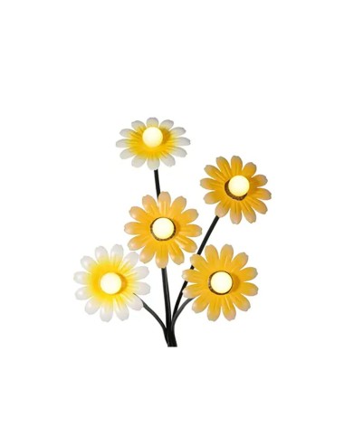 Estaca solar ramo de margaritas flexible, 55 cm