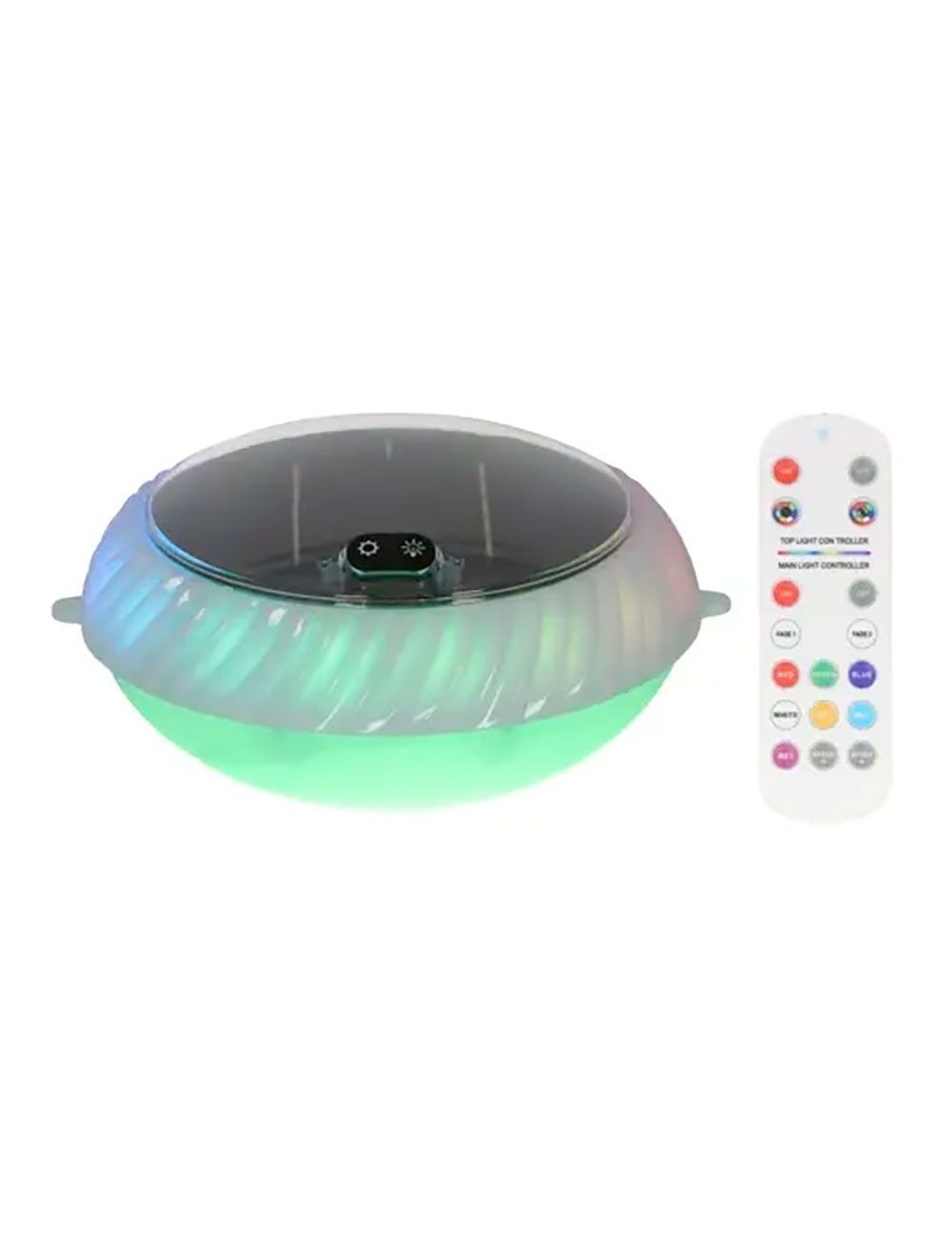 Luz solar flotante, 20 leds, 70 im, ip68, con 10 funciones, ø20 x 10 cm
