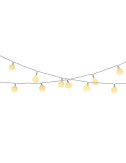 Guirnalda solar 30 leds, 3 lm, luz blanca cálida, ip44, 2,9 m