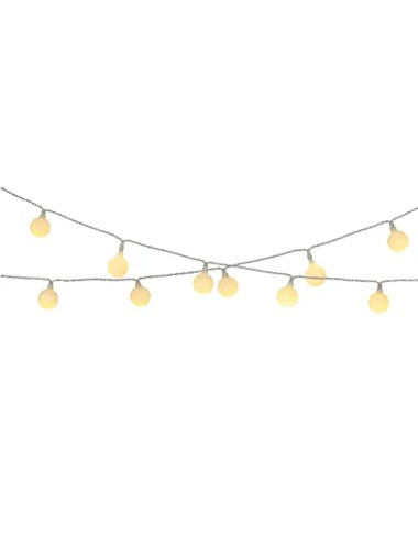 Guirnalda solar 30 leds, 3 lm, luz blanca cálida, ip44, 2,9 m