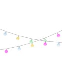 Guirnalda solar 30 leds, 3 lm, luz multicolor pastel, ip44, 2,9 m