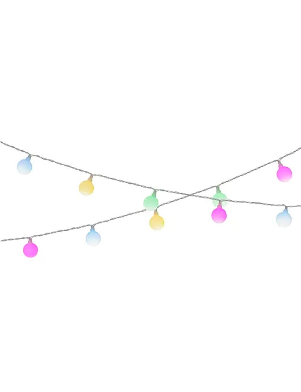 Guirnalda solar 30 leds, 3 lm, luz multicolor pastel, ip44, 2,9 m