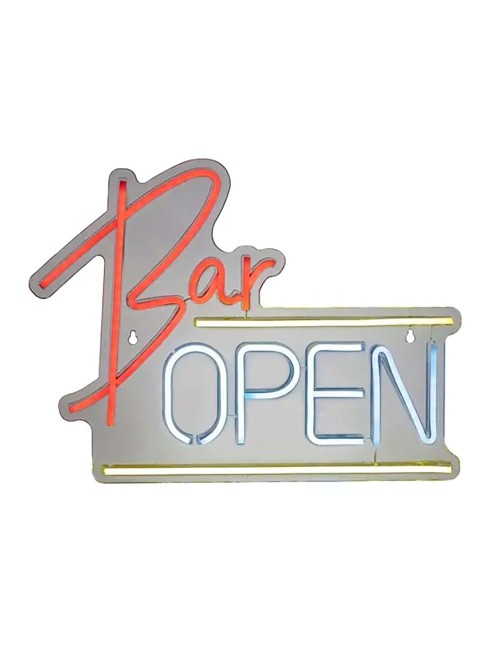 Luz led neón decorativa bar open, 40 x 30 x 1,5 cm