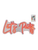 Luz led neón decorativa let's party, 40 x 18 x 1,5 cm