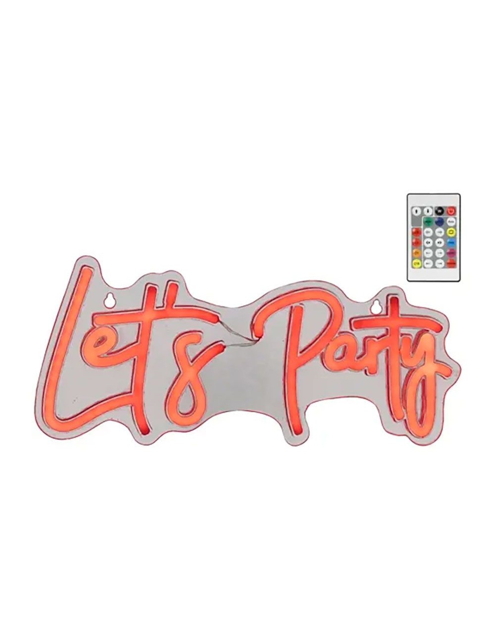 Luz led neón decorativa let's party, 40 x 18 x 1,5 cm