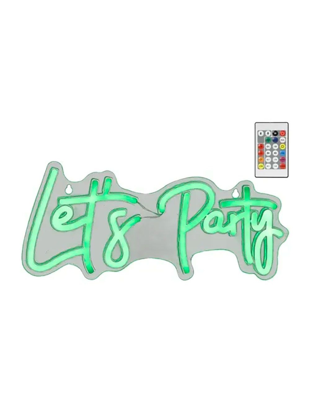 Luz led neón decorativa let's party, 40 x 18 x 1,5 cm