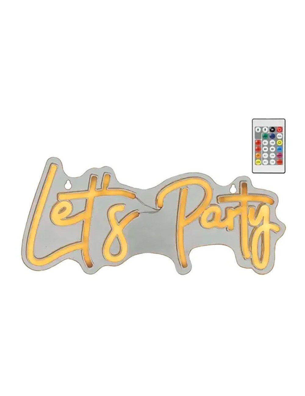 Luz led neón decorativa let's party, 40 x 18 x 1,5 cm