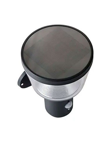 Aplique solar de pared con sensor de movimiento, luz fija, 40 leds, 600 im, antracita, ø16 x 17 x 23 cm