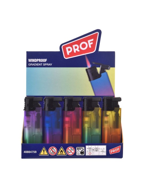 Encendedor electrónico antiviento gradient spray, colores surtidos euro/u